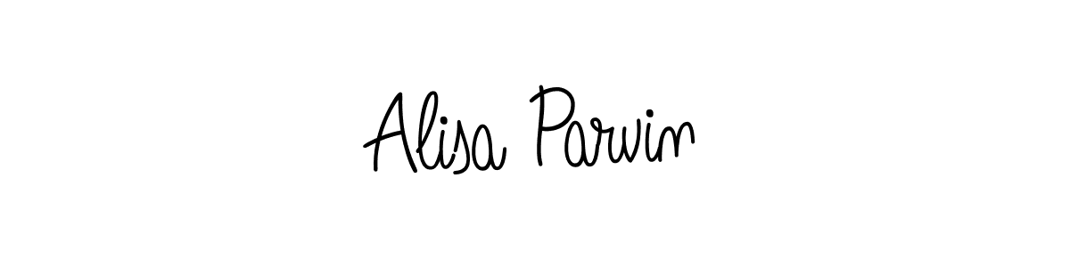 You should practise on your own different ways (Angelique-Rose-font-FFP) to write your name (Alisa Parvin) in signature. don't let someone else do it for you. Alisa Parvin signature style 5 images and pictures png