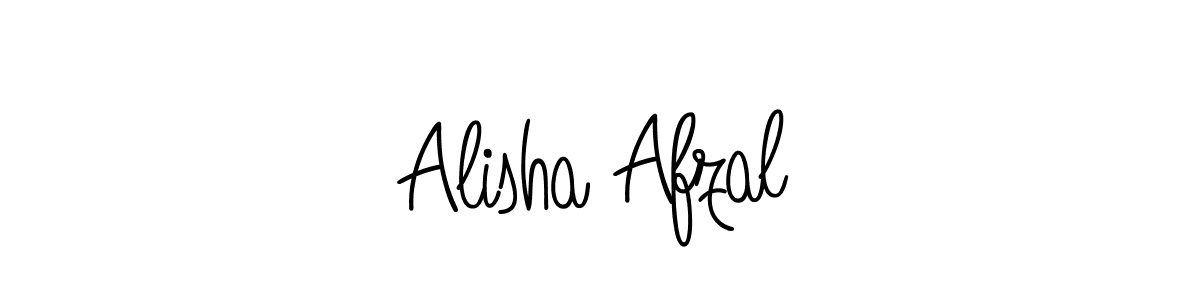 The best way (Angelique-Rose-font-FFP) to make a short signature is to pick only two or three words in your name. The name Alisha Afzal include a total of six letters. For converting this name. Alisha Afzal signature style 5 images and pictures png