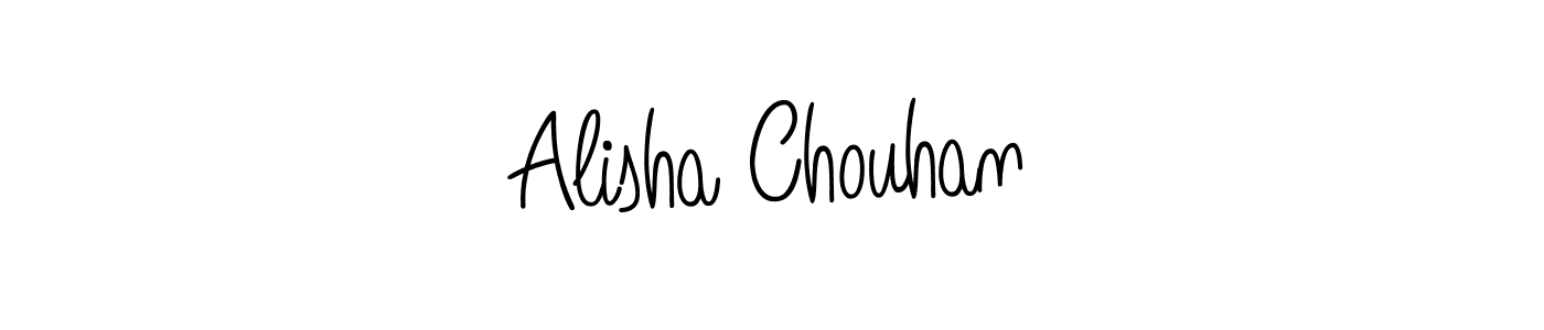 Use a signature maker to create a handwritten signature online. With this signature software, you can design (Angelique-Rose-font-FFP) your own signature for name Alisha Chouhan. Alisha Chouhan signature style 5 images and pictures png