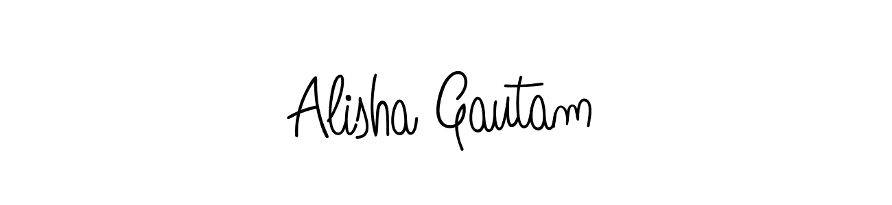 Design your own signature with our free online signature maker. With this signature software, you can create a handwritten (Angelique-Rose-font-FFP) signature for name Alisha Gautam. Alisha Gautam signature style 5 images and pictures png