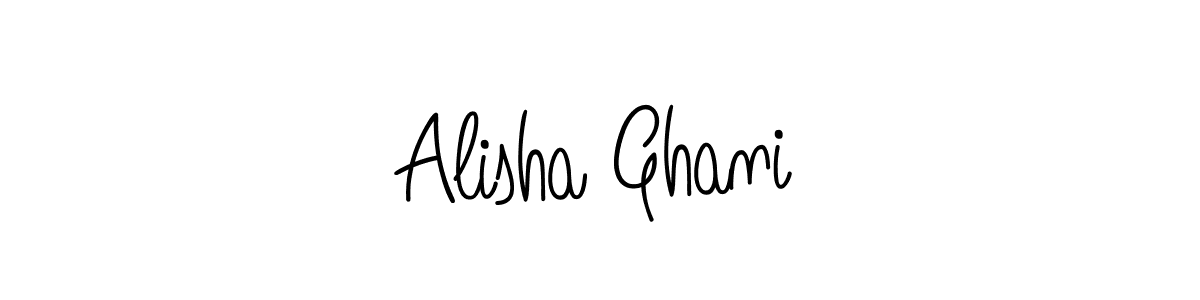 Alisha Ghani stylish signature style. Best Handwritten Sign (Angelique-Rose-font-FFP) for my name. Handwritten Signature Collection Ideas for my name Alisha Ghani. Alisha Ghani signature style 5 images and pictures png