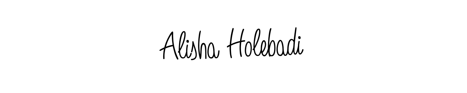 You should practise on your own different ways (Angelique-Rose-font-FFP) to write your name (Alisha Holebadi) in signature. don't let someone else do it for you. Alisha Holebadi signature style 5 images and pictures png