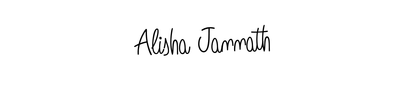 Create a beautiful signature design for name Alisha Jannath. With this signature (Angelique-Rose-font-FFP) fonts, you can make a handwritten signature for free. Alisha Jannath signature style 5 images and pictures png