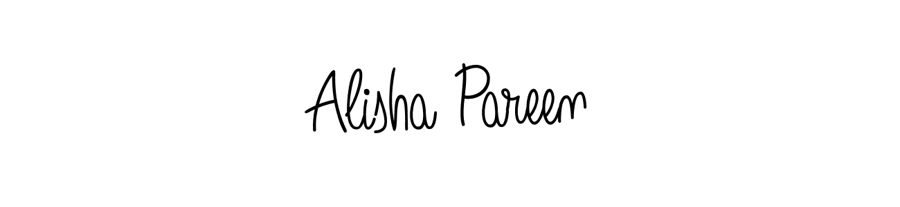 The best way (Angelique-Rose-font-FFP) to make a short signature is to pick only two or three words in your name. The name Alisha Pareen include a total of six letters. For converting this name. Alisha Pareen signature style 5 images and pictures png