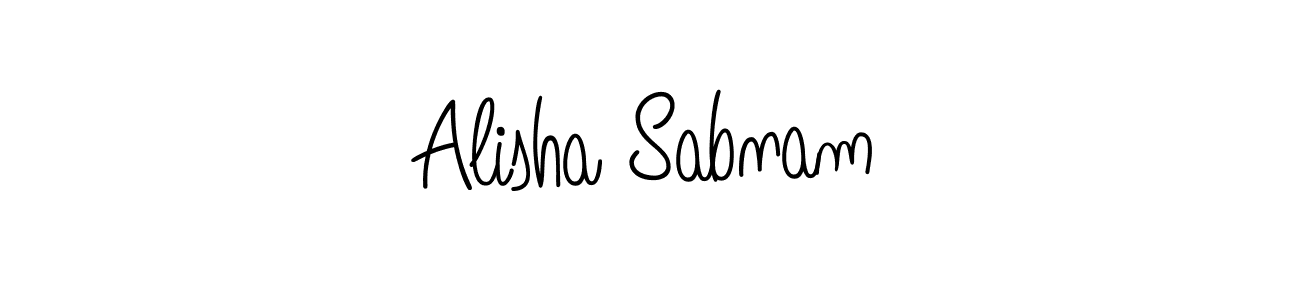 How to make Alisha Sabnam name signature. Use Angelique-Rose-font-FFP style for creating short signs online. This is the latest handwritten sign. Alisha Sabnam signature style 5 images and pictures png