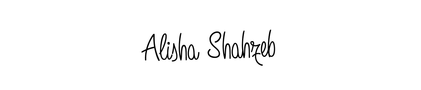 Use a signature maker to create a handwritten signature online. With this signature software, you can design (Angelique-Rose-font-FFP) your own signature for name Alisha Shahzeb. Alisha Shahzeb signature style 5 images and pictures png