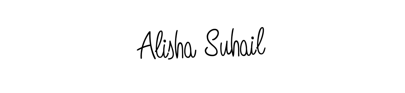 How to make Alisha Suhail name signature. Use Angelique-Rose-font-FFP style for creating short signs online. This is the latest handwritten sign. Alisha Suhail signature style 5 images and pictures png