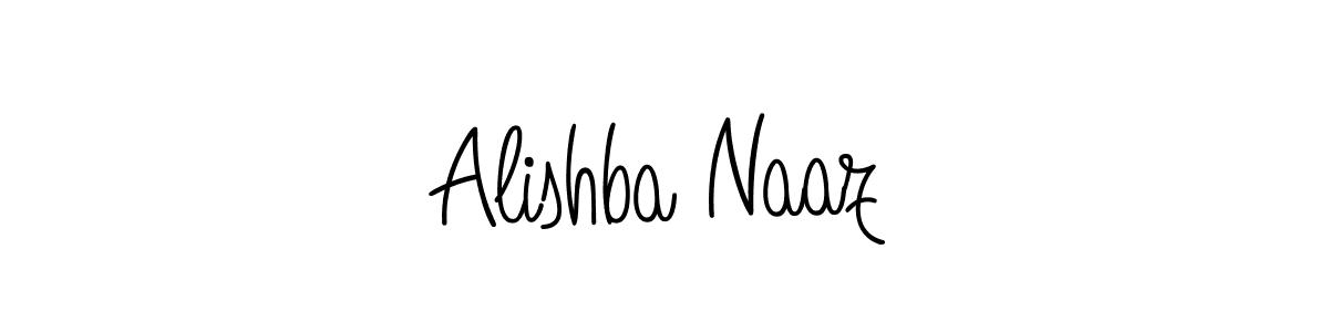 The best way (Angelique-Rose-font-FFP) to make a short signature is to pick only two or three words in your name. The name Alishba Naaz include a total of six letters. For converting this name. Alishba Naaz signature style 5 images and pictures png