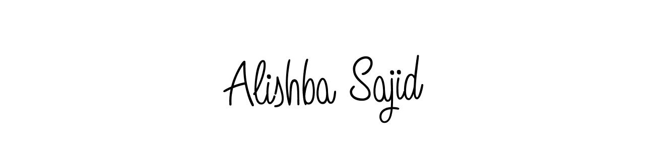 You should practise on your own different ways (Angelique-Rose-font-FFP) to write your name (Alishba Sajid) in signature. don't let someone else do it for you. Alishba Sajid signature style 5 images and pictures png