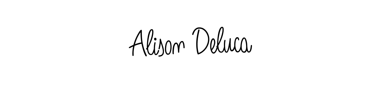 It looks lik you need a new signature style for name Alison Deluca. Design unique handwritten (Angelique-Rose-font-FFP) signature with our free signature maker in just a few clicks. Alison Deluca signature style 5 images and pictures png