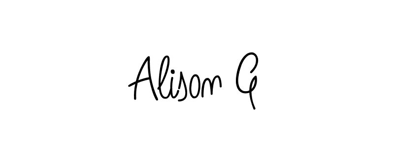 How to make Alison G signature? Angelique-Rose-font-FFP is a professional autograph style. Create handwritten signature for Alison G name. Alison G signature style 5 images and pictures png