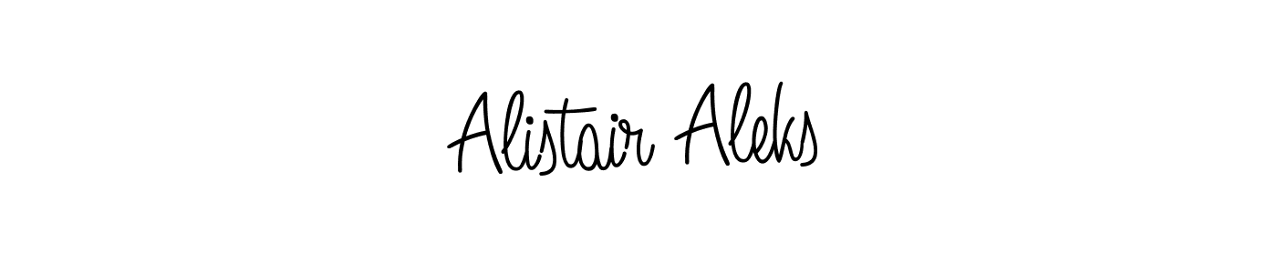 The best way (Angelique-Rose-font-FFP) to make a short signature is to pick only two or three words in your name. The name Alistair Aleks include a total of six letters. For converting this name. Alistair Aleks signature style 5 images and pictures png