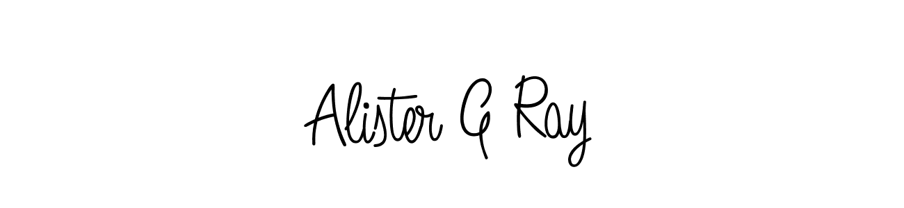 How to make Alister G Ray name signature. Use Angelique-Rose-font-FFP style for creating short signs online. This is the latest handwritten sign. Alister G Ray signature style 5 images and pictures png