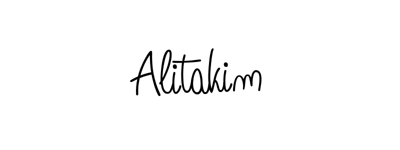 Use a signature maker to create a handwritten signature online. With this signature software, you can design (Angelique-Rose-font-FFP) your own signature for name Alitakim. Alitakim signature style 5 images and pictures png