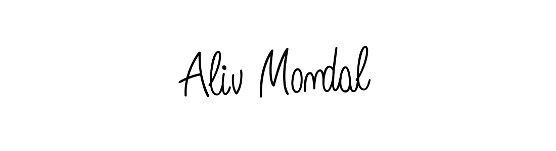 Make a beautiful signature design for name Aliv Mondal. With this signature (Angelique-Rose-font-FFP) style, you can create a handwritten signature for free. Aliv Mondal signature style 5 images and pictures png