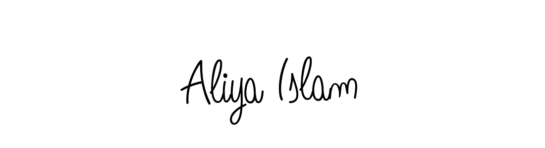 Create a beautiful signature design for name Aliya Islam. With this signature (Angelique-Rose-font-FFP) fonts, you can make a handwritten signature for free. Aliya Islam signature style 5 images and pictures png