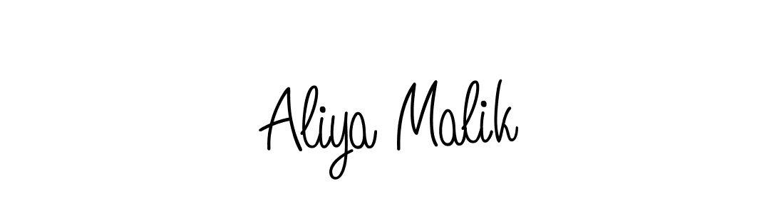 Make a beautiful signature design for name Aliya Malik. With this signature (Angelique-Rose-font-FFP) style, you can create a handwritten signature for free. Aliya Malik signature style 5 images and pictures png