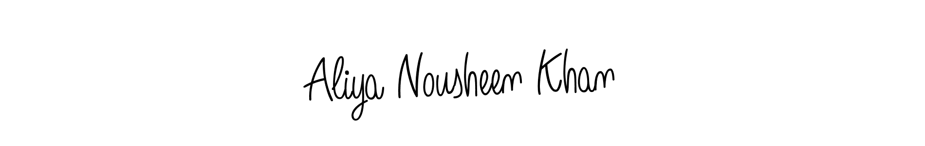 Aliya Nousheen Khan stylish signature style. Best Handwritten Sign (Angelique-Rose-font-FFP) for my name. Handwritten Signature Collection Ideas for my name Aliya Nousheen Khan. Aliya Nousheen Khan signature style 5 images and pictures png