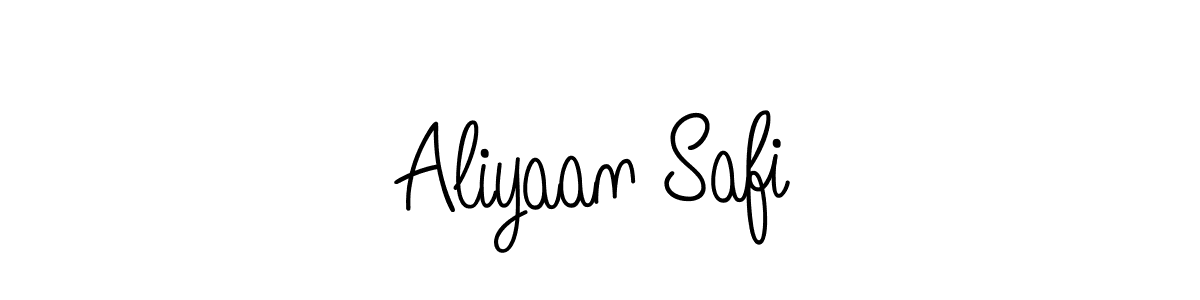 You should practise on your own different ways (Angelique-Rose-font-FFP) to write your name (Aliyaan Safi) in signature. don't let someone else do it for you. Aliyaan Safi signature style 5 images and pictures png