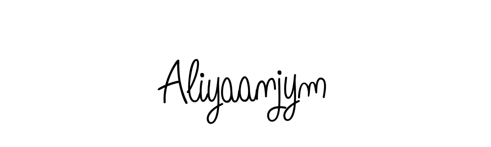 Also we have Aliyaanjym name is the best signature style. Create professional handwritten signature collection using Angelique-Rose-font-FFP autograph style. Aliyaanjym signature style 5 images and pictures png