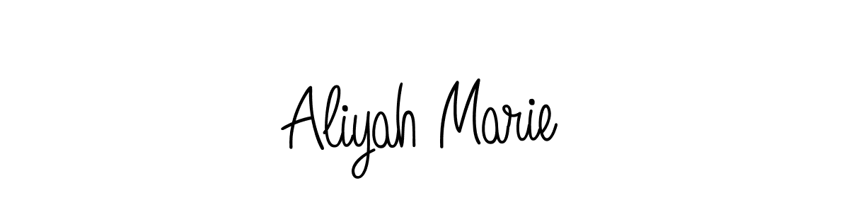 Aliyah Marie stylish signature style. Best Handwritten Sign (Angelique-Rose-font-FFP) for my name. Handwritten Signature Collection Ideas for my name Aliyah Marie. Aliyah Marie signature style 5 images and pictures png