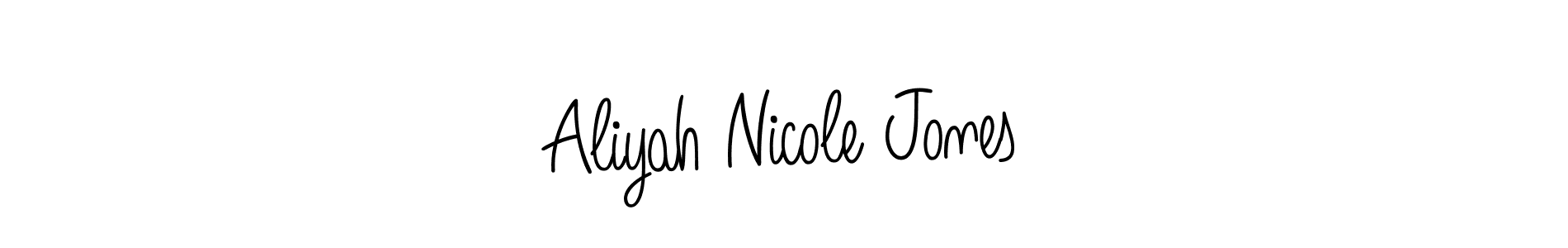 You can use this online signature creator to create a handwritten signature for the name Aliyah Nicole Jones. This is the best online autograph maker. Aliyah Nicole Jones signature style 5 images and pictures png