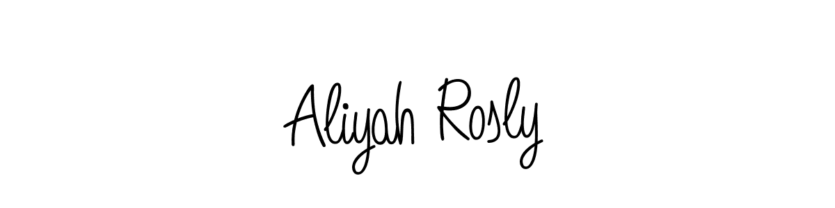 You can use this online signature creator to create a handwritten signature for the name Aliyah Rosly. This is the best online autograph maker. Aliyah Rosly signature style 5 images and pictures png