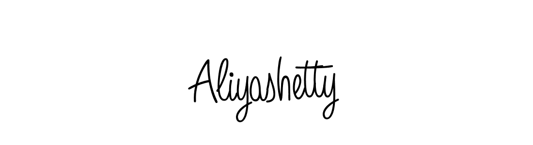 Make a beautiful signature design for name Aliyashetty. With this signature (Angelique-Rose-font-FFP) style, you can create a handwritten signature for free. Aliyashetty signature style 5 images and pictures png