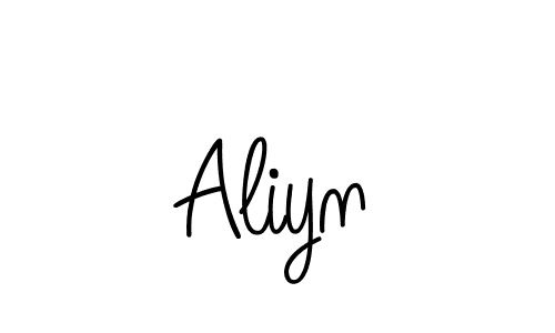 Make a beautiful signature design for name Aliyn. With this signature (Angelique-Rose-font-FFP) style, you can create a handwritten signature for free. Aliyn signature style 5 images and pictures png