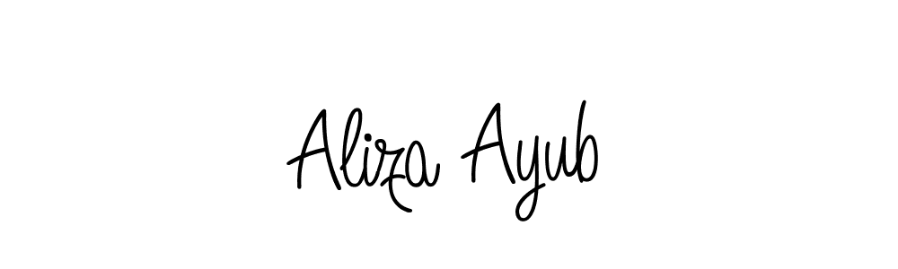 Aliza Ayub stylish signature style. Best Handwritten Sign (Angelique-Rose-font-FFP) for my name. Handwritten Signature Collection Ideas for my name Aliza Ayub. Aliza Ayub signature style 5 images and pictures png