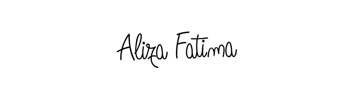 You should practise on your own different ways (Angelique-Rose-font-FFP) to write your name (Aliza Fatima) in signature. don't let someone else do it for you. Aliza Fatima signature style 5 images and pictures png