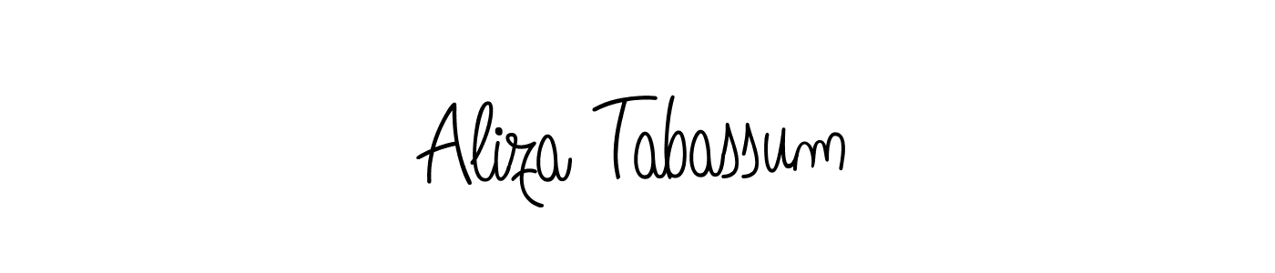 Also we have Aliza Tabassum name is the best signature style. Create professional handwritten signature collection using Angelique-Rose-font-FFP autograph style. Aliza Tabassum signature style 5 images and pictures png