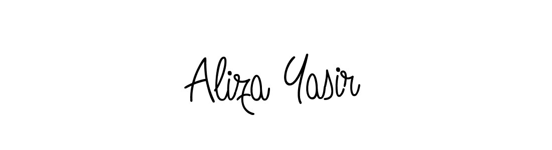 Aliza Yasir stylish signature style. Best Handwritten Sign (Angelique-Rose-font-FFP) for my name. Handwritten Signature Collection Ideas for my name Aliza Yasir. Aliza Yasir signature style 5 images and pictures png