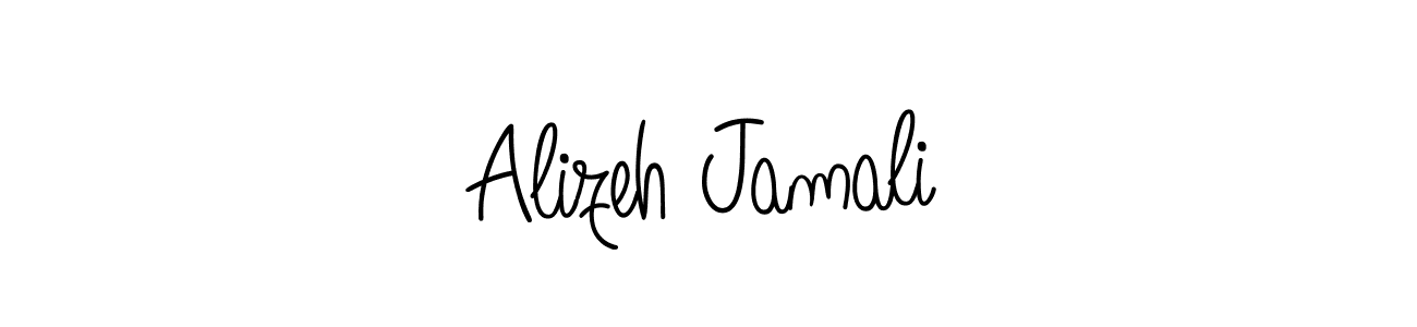 Use a signature maker to create a handwritten signature online. With this signature software, you can design (Angelique-Rose-font-FFP) your own signature for name Alizeh Jamali. Alizeh Jamali signature style 5 images and pictures png