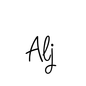 Alj stylish signature style. Best Handwritten Sign (Angelique-Rose-font-FFP) for my name. Handwritten Signature Collection Ideas for my name Alj. Alj signature style 5 images and pictures png