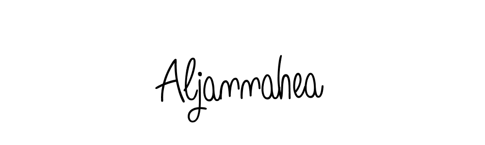 Make a beautiful signature design for name Aljannahea. With this signature (Angelique-Rose-font-FFP) style, you can create a handwritten signature for free. Aljannahea signature style 5 images and pictures png