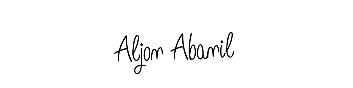 Aljon Abanil stylish signature style. Best Handwritten Sign (Angelique-Rose-font-FFP) for my name. Handwritten Signature Collection Ideas for my name Aljon Abanil. Aljon Abanil signature style 5 images and pictures png