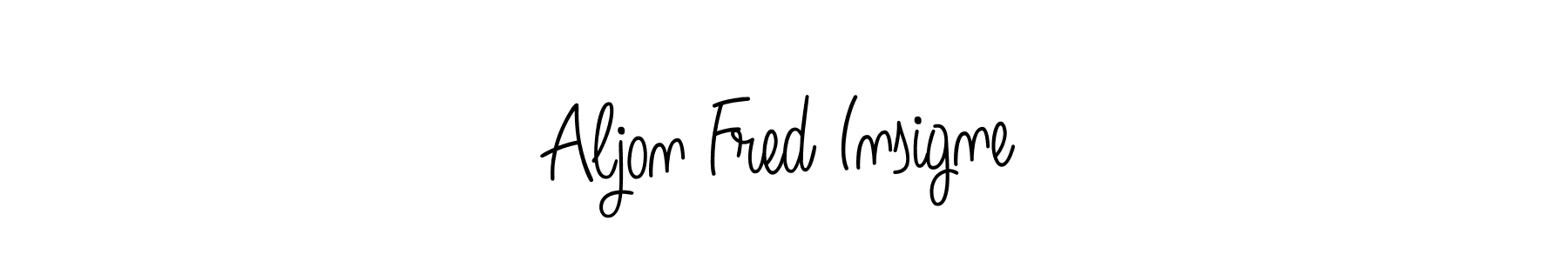 Create a beautiful signature design for name Aljon Fred Insigne. With this signature (Angelique-Rose-font-FFP) fonts, you can make a handwritten signature for free. Aljon Fred Insigne signature style 5 images and pictures png