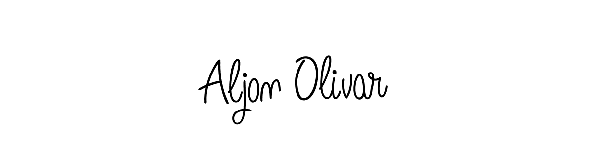 Create a beautiful signature design for name Aljon Olivar. With this signature (Angelique-Rose-font-FFP) fonts, you can make a handwritten signature for free. Aljon Olivar signature style 5 images and pictures png