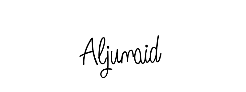 You should practise on your own different ways (Angelique-Rose-font-FFP) to write your name (Aljunaid) in signature. don't let someone else do it for you. Aljunaid signature style 5 images and pictures png