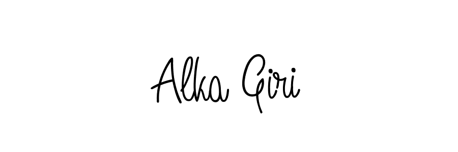 Make a beautiful signature design for name Alka Giri. With this signature (Angelique-Rose-font-FFP) style, you can create a handwritten signature for free. Alka Giri signature style 5 images and pictures png