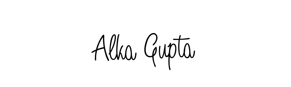 Create a beautiful signature design for name Alka Gupta. With this signature (Angelique-Rose-font-FFP) fonts, you can make a handwritten signature for free. Alka Gupta signature style 5 images and pictures png