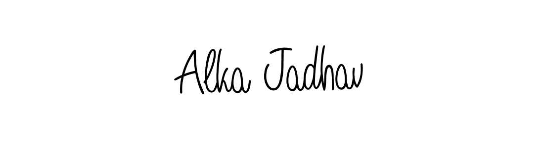 Also we have Alka Jadhav name is the best signature style. Create professional handwritten signature collection using Angelique-Rose-font-FFP autograph style. Alka Jadhav signature style 5 images and pictures png