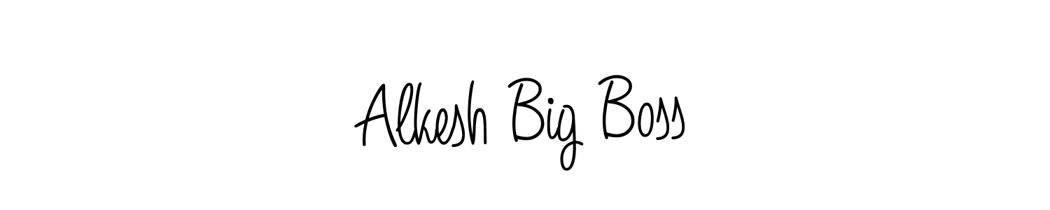 You should practise on your own different ways (Angelique-Rose-font-FFP) to write your name (Alkesh Big Boss) in signature. don't let someone else do it for you. Alkesh Big Boss signature style 5 images and pictures png