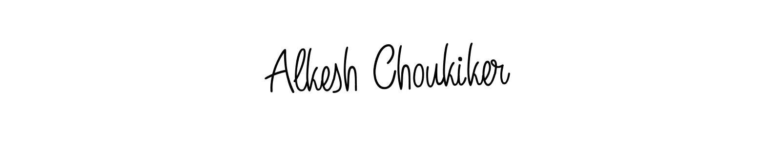 Create a beautiful signature design for name Alkesh Choukiker. With this signature (Angelique-Rose-font-FFP) fonts, you can make a handwritten signature for free. Alkesh Choukiker signature style 5 images and pictures png