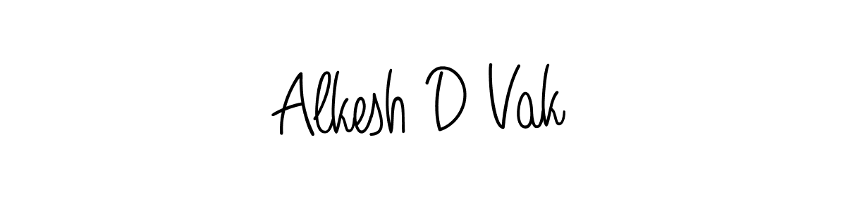 This is the best signature style for the Alkesh D Vak name. Also you like these signature font (Angelique-Rose-font-FFP). Mix name signature. Alkesh D Vak signature style 5 images and pictures png