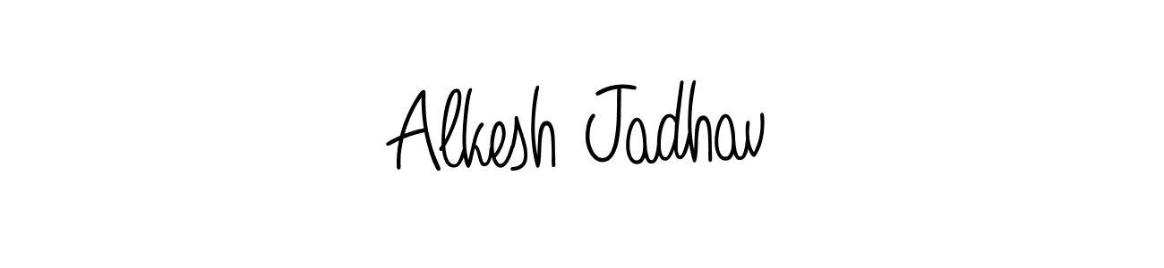 This is the best signature style for the Alkesh Jadhav name. Also you like these signature font (Angelique-Rose-font-FFP). Mix name signature. Alkesh Jadhav signature style 5 images and pictures png