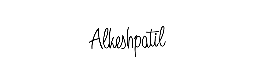 Use a signature maker to create a handwritten signature online. With this signature software, you can design (Angelique-Rose-font-FFP) your own signature for name Alkeshpatil. Alkeshpatil signature style 5 images and pictures png