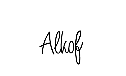 How to make Alkof name signature. Use Angelique-Rose-font-FFP style for creating short signs online. This is the latest handwritten sign. Alkof signature style 5 images and pictures png