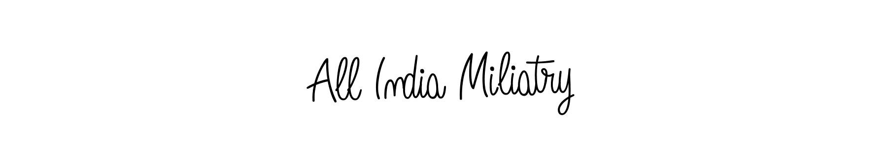 It looks lik you need a new signature style for name All India Miliatry. Design unique handwritten (Angelique-Rose-font-FFP) signature with our free signature maker in just a few clicks. All India Miliatry signature style 5 images and pictures png